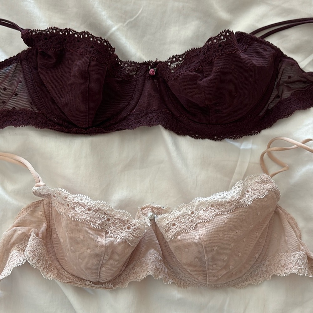 Set of 2 Delicate Lace Balconette Bras- 36a from Gap Body lingerie